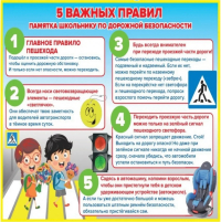 Памятка школьнику по дорожной безопасности